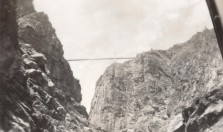 En route to Camp Cooke.  Bridge across Royal Gorge, Colorado