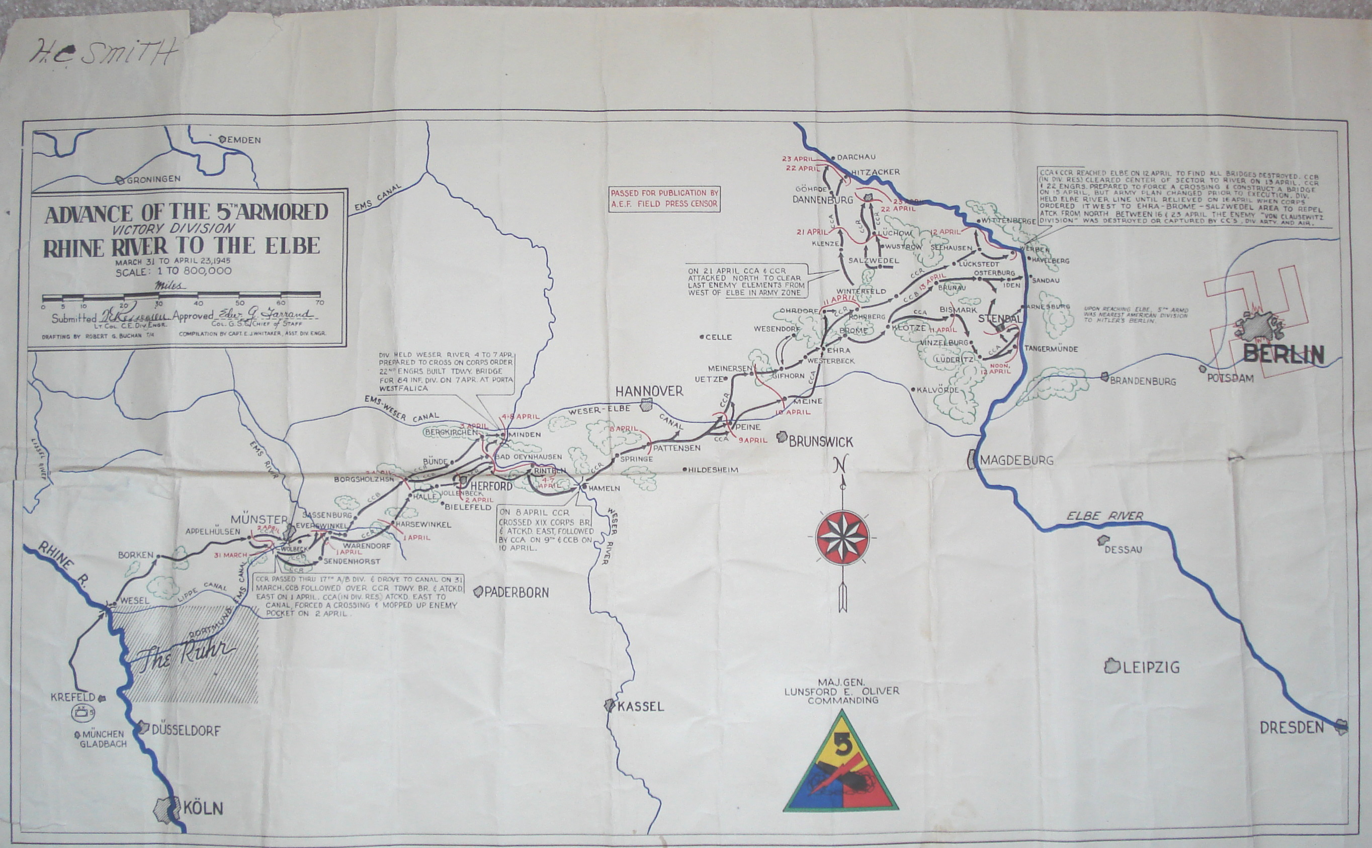 Trek of the 5th Armored Division ETO