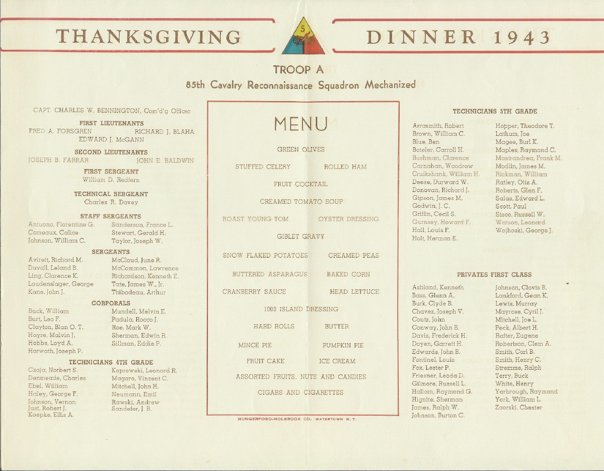 Inside of Menu